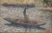 Georges Seurat Le Pecheur oil